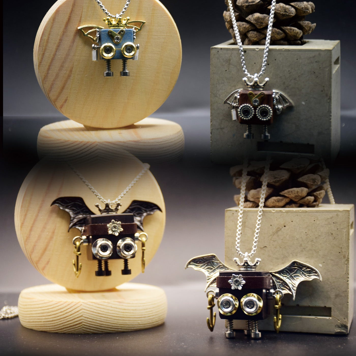 PUNKXBOT-The Retro Robot Necklace Devil series