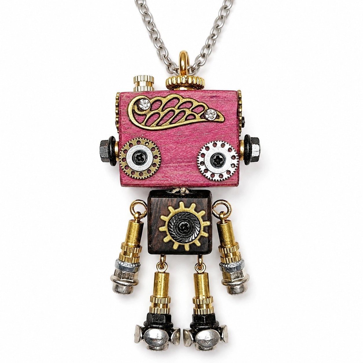 Edgy Cyber Robot Necklace