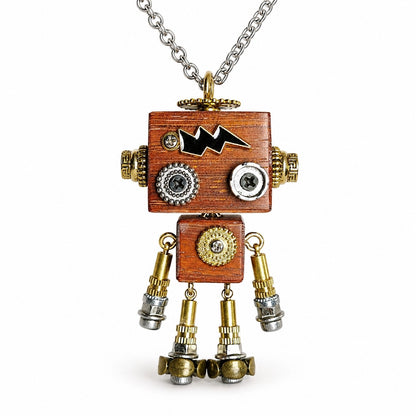Handmade Gothic Robot Necklace