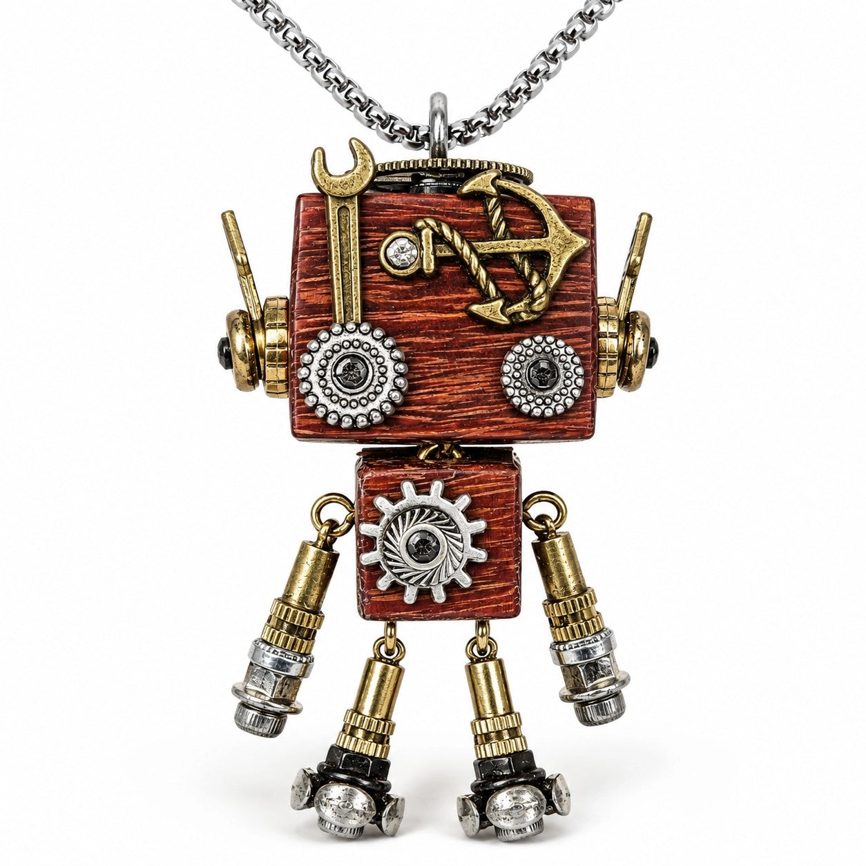 Mechanical Gear Robot Necklace