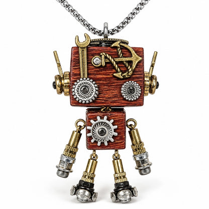 Mechanical Gear Robot Necklace