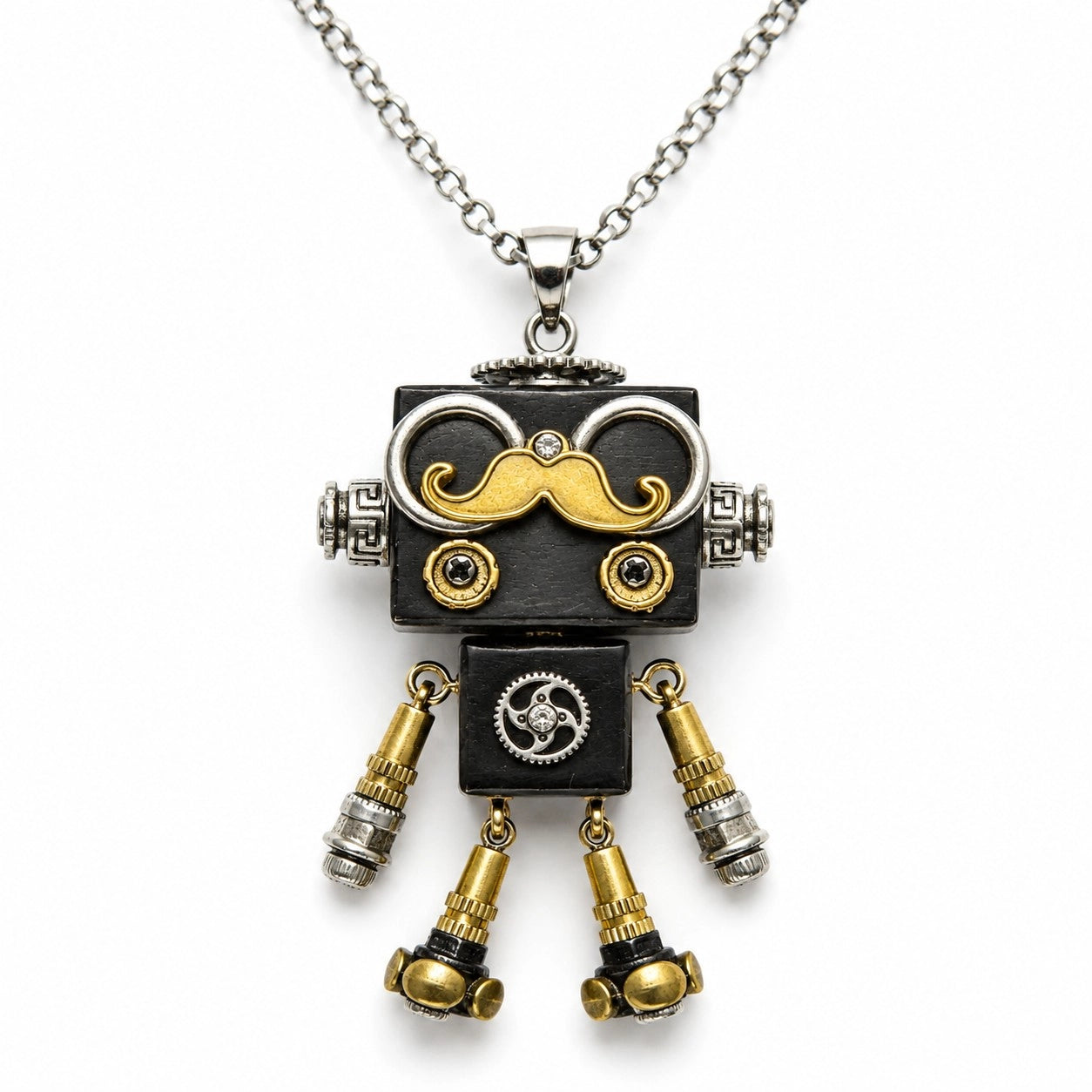 Pocket Watch Robot Pendant
