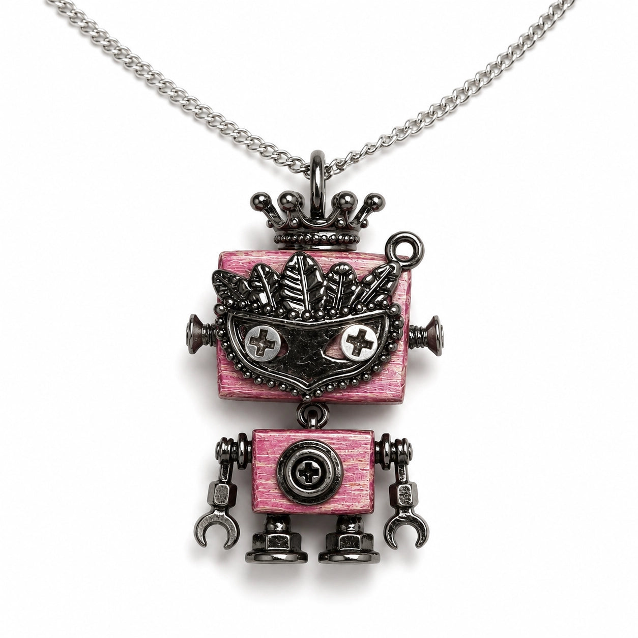 Punk Robot Chain Necklace