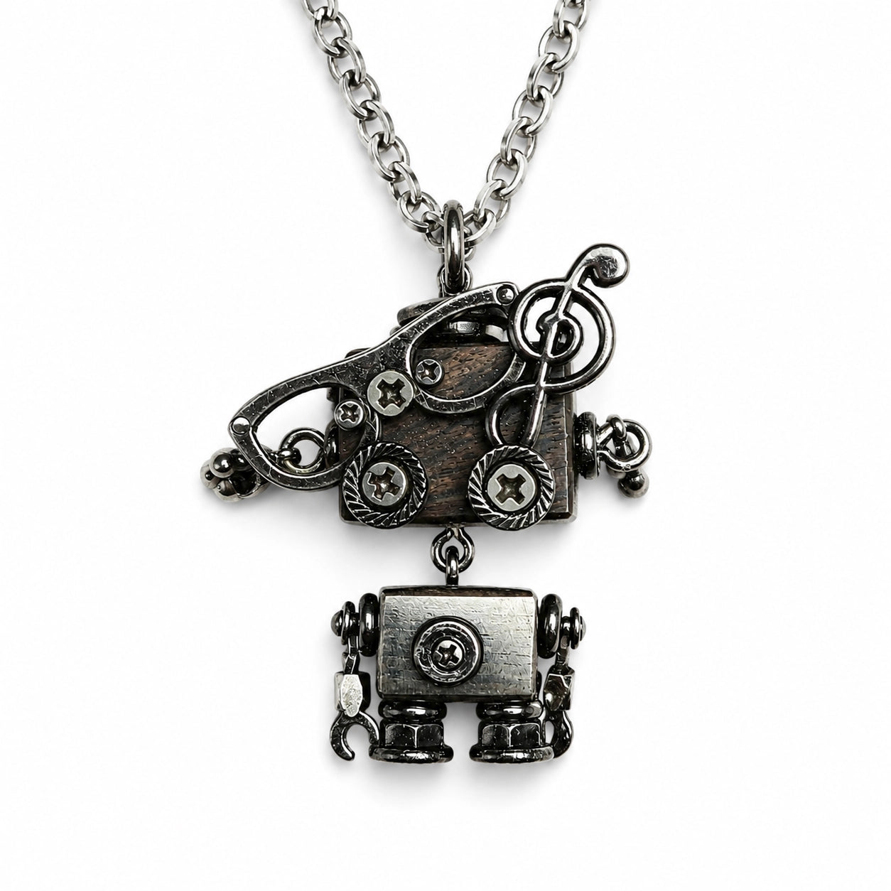 Punk Robot Cog Pendant