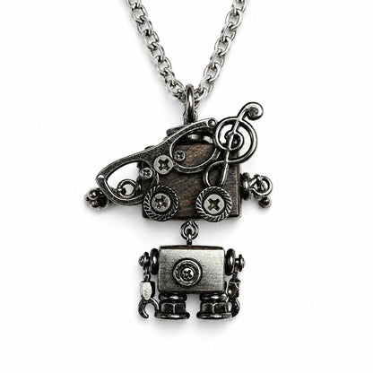 Punk Robot Cog Pendant