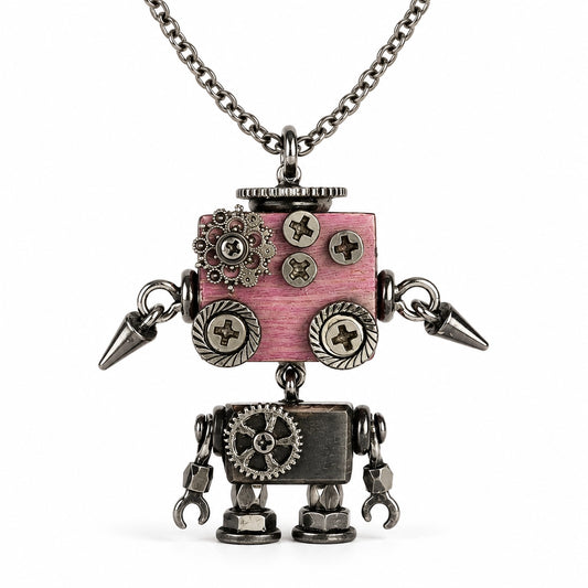 Punk Robot Gear Pendant