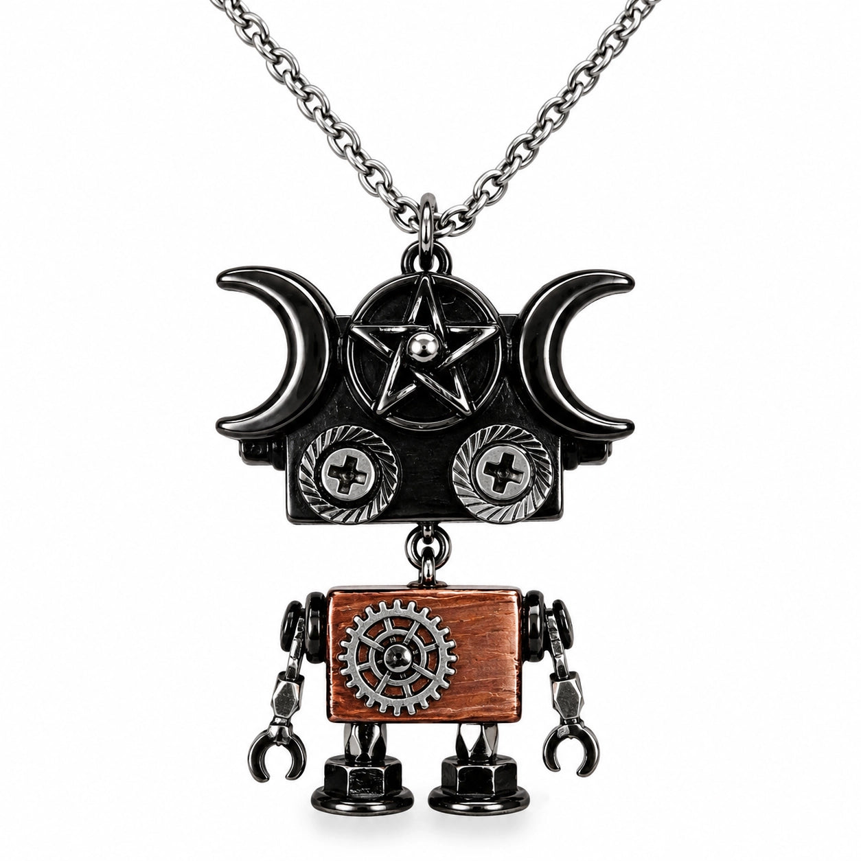 Punk Robot Rivet Charm