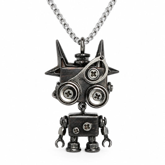 Punk Robot Stud Pendant