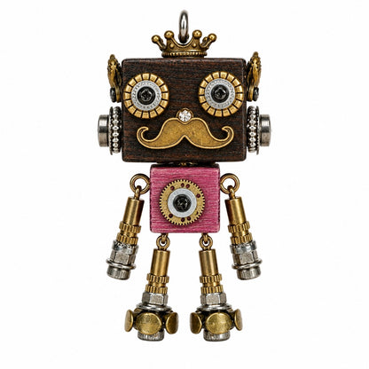 Steampunk Gear Robot Necklace