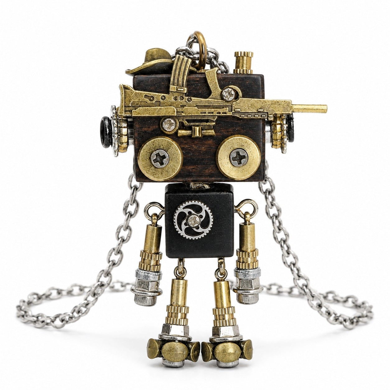 Vintage Metal Robot Charm