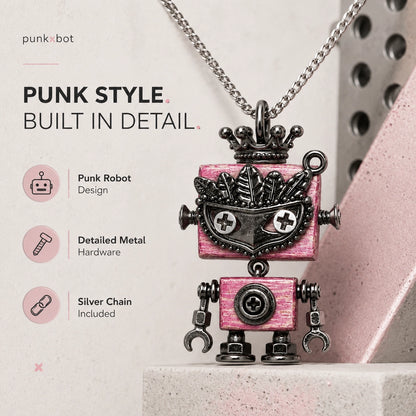 Punk Robot Chain Necklace
