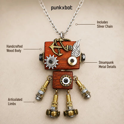 Rusty Industrial Robot Necklace