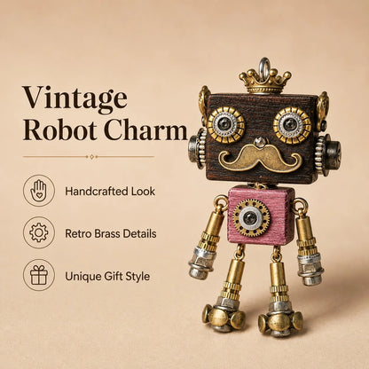 Steampunk Gear Robot Necklace