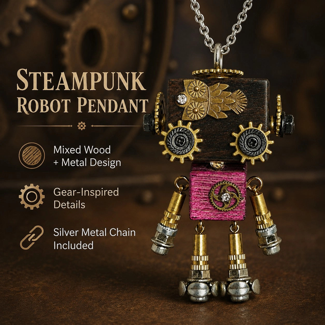 Tiny Mini Robot Charm