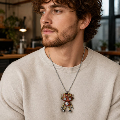 Mechanical Gear Robot Necklace
