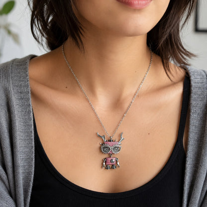 Punk Robot Wing Pendant