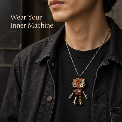 Rusty Industrial Robot Necklace