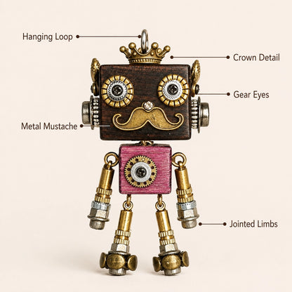 Steampunk Gear Robot Necklace