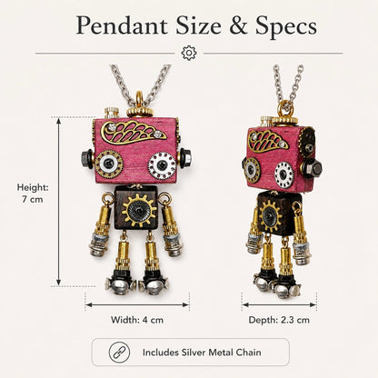 Edgy Cyber Robot Necklace