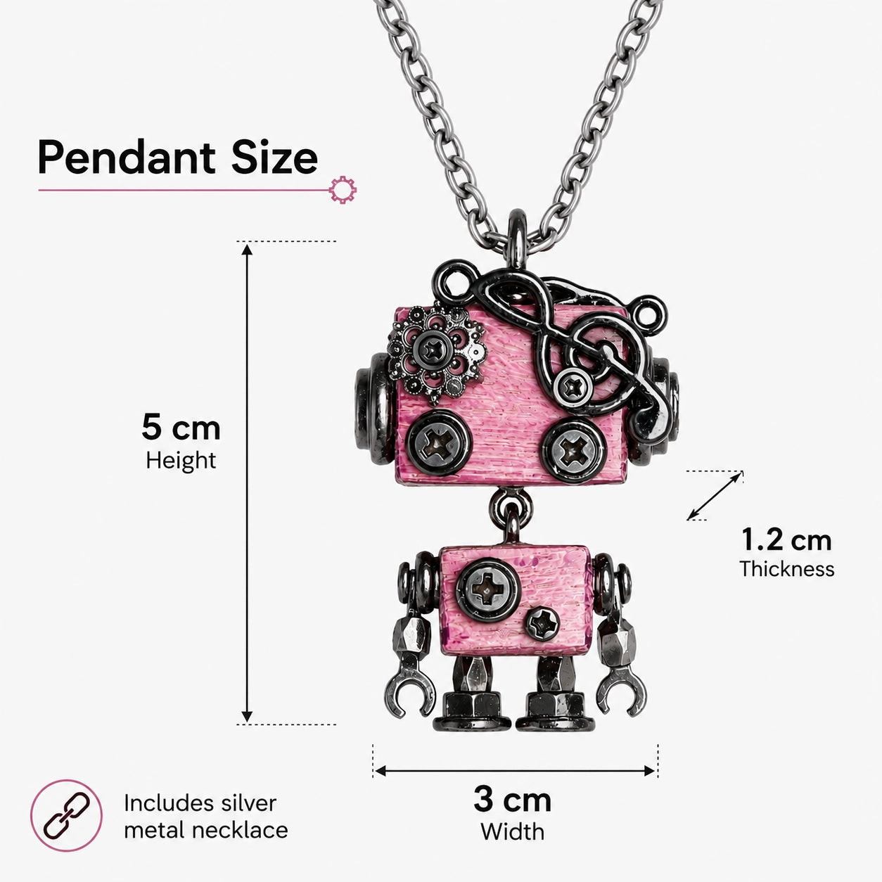 Punk Robot Axe Charm