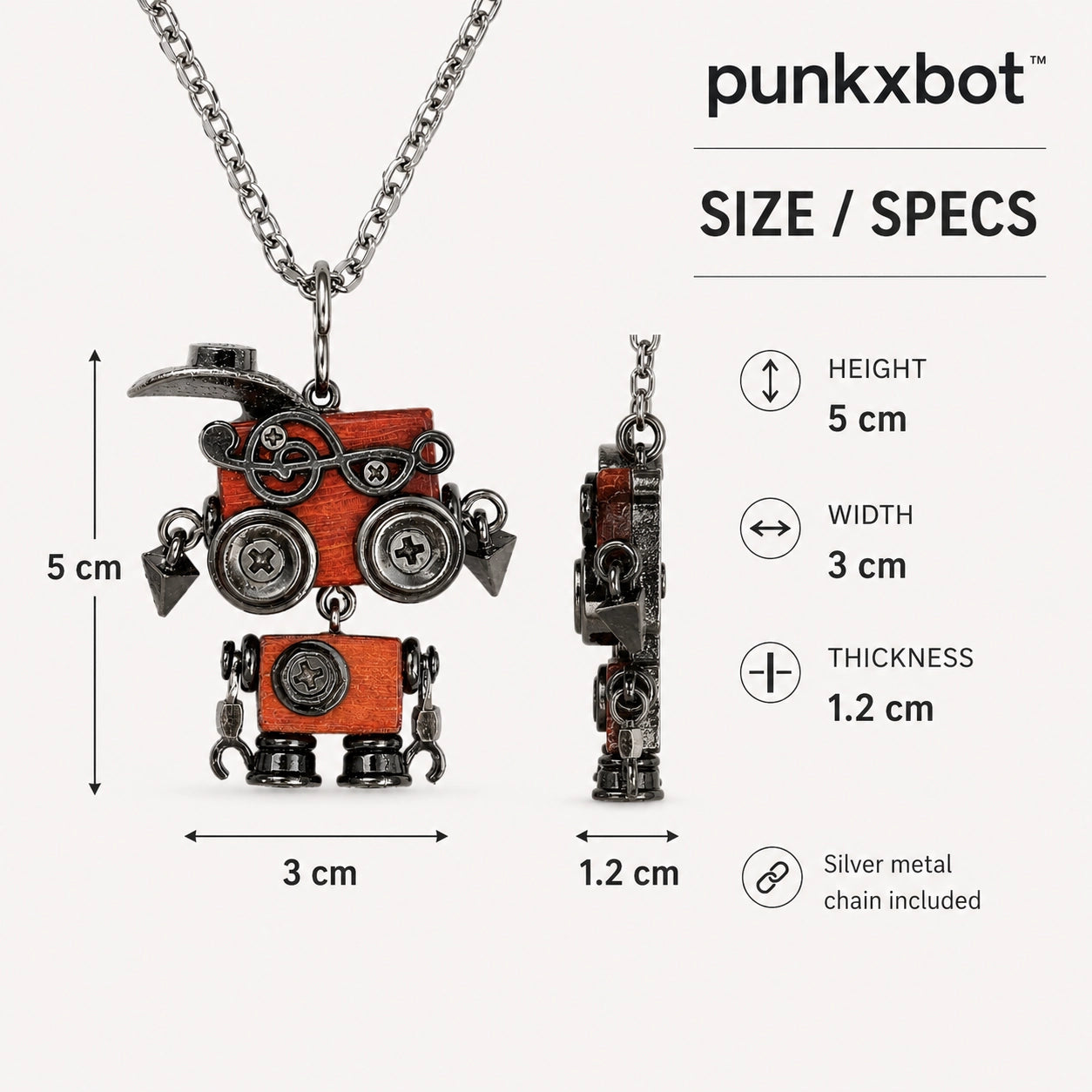 Punk Robot Claw Pendant