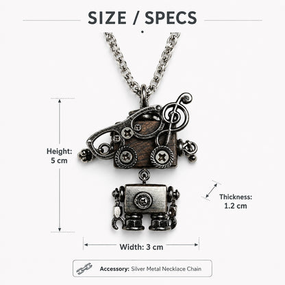 Punk Robot Cog Pendant