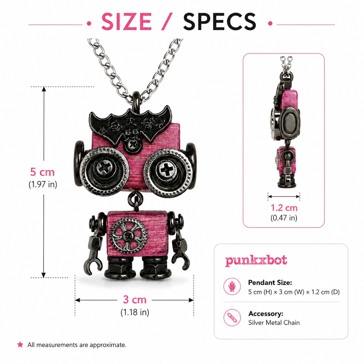 Punk Robot Spike Necklace