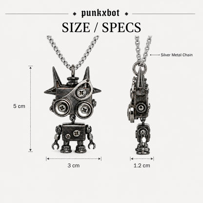 Punk Robot Stud Pendant