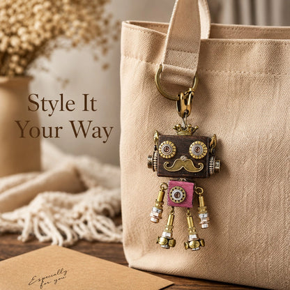 Steampunk Gear Robot Necklace