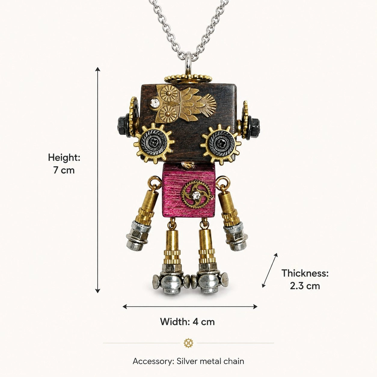 Tiny Mini Robot Charm