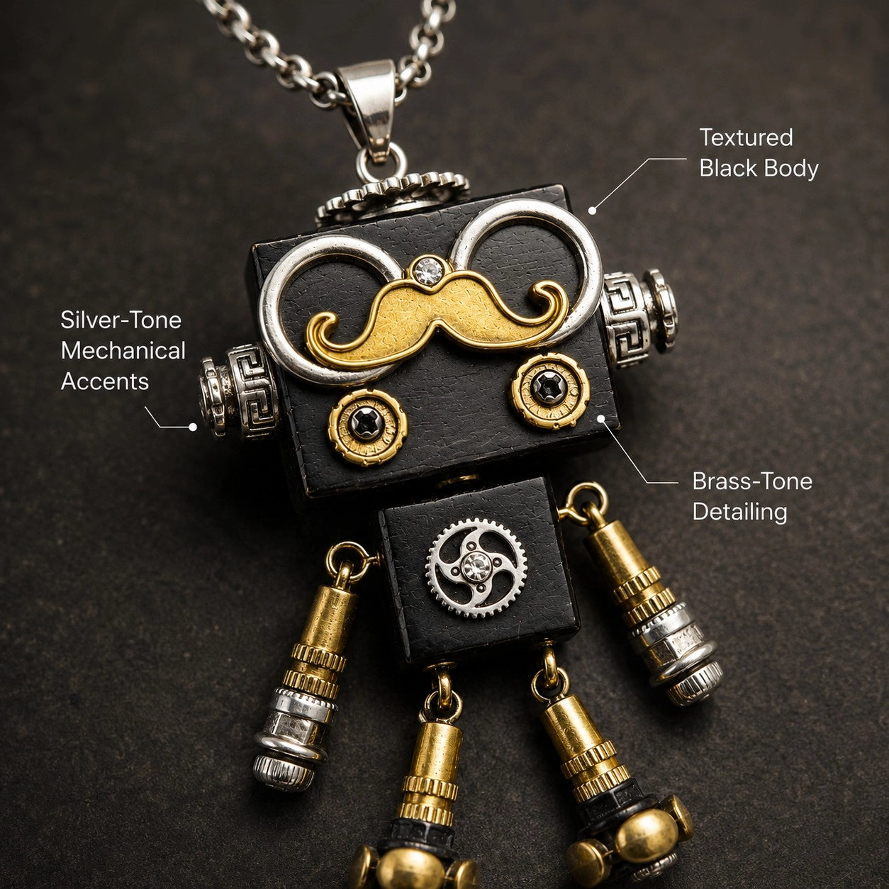 Pocket Watch Robot Pendant