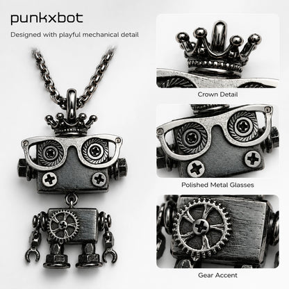 Punk Robot Metal Charm