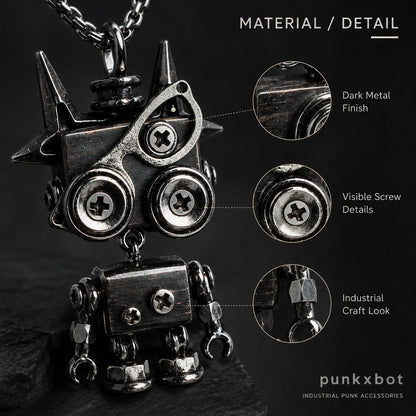 Punk Robot Stud Pendant