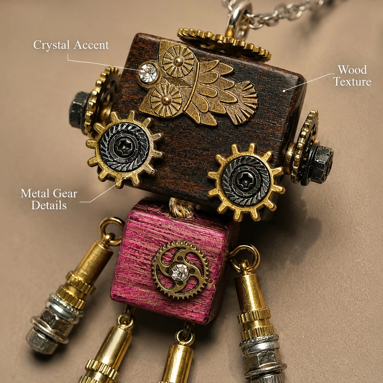 Tiny Mini Robot Charm