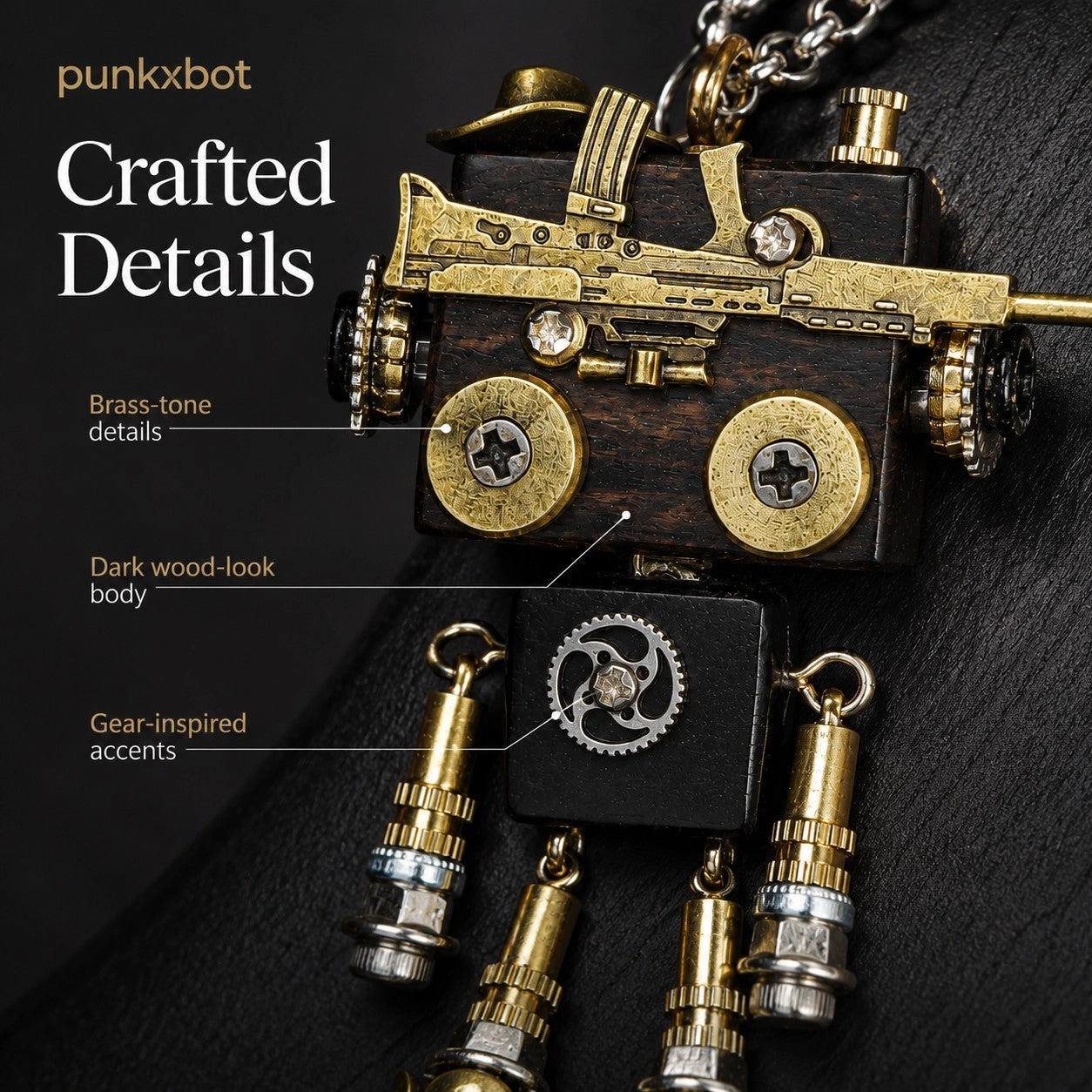 Vintage Metal Robot Charm