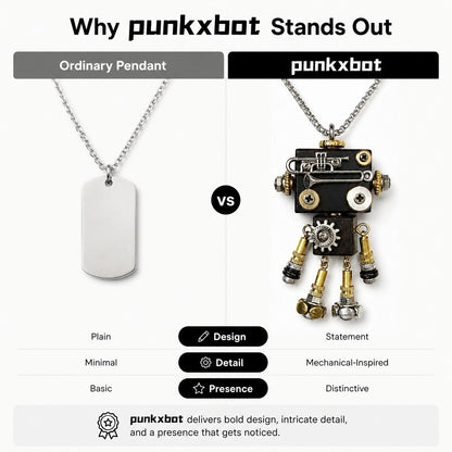 Antique Metal Robot Pendant