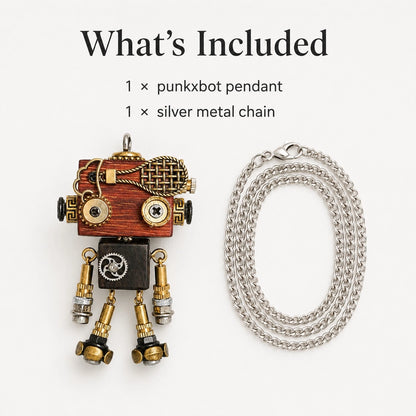 Industrial Copper Robot Necklace