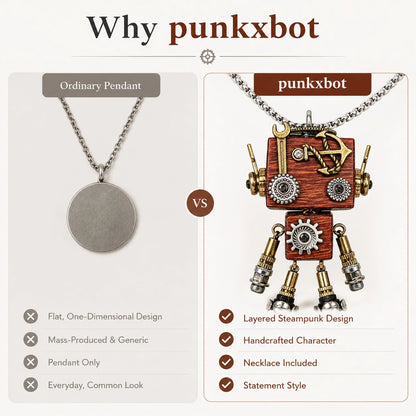 Mechanical Gear Robot Necklace