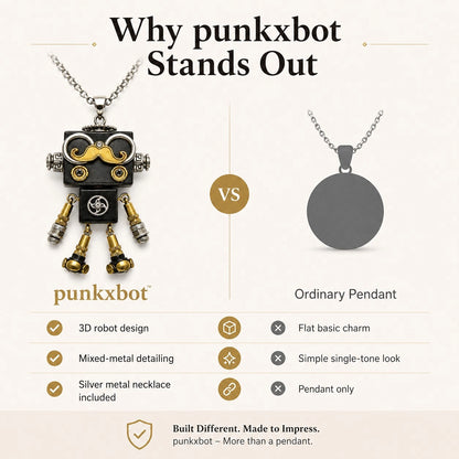 Pocket Watch Robot Pendant