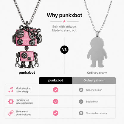 Punk Robot Axe Charm