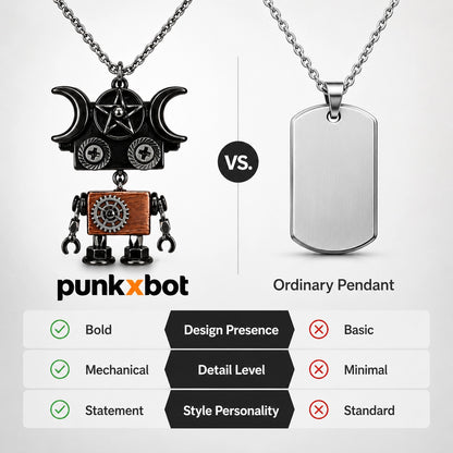 Punk Robot Rivet Charm