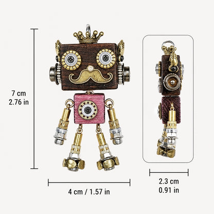 Steampunk Gear Robot Necklace