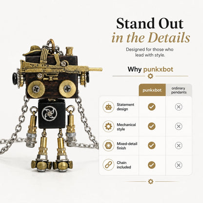 Vintage Metal Robot Charm