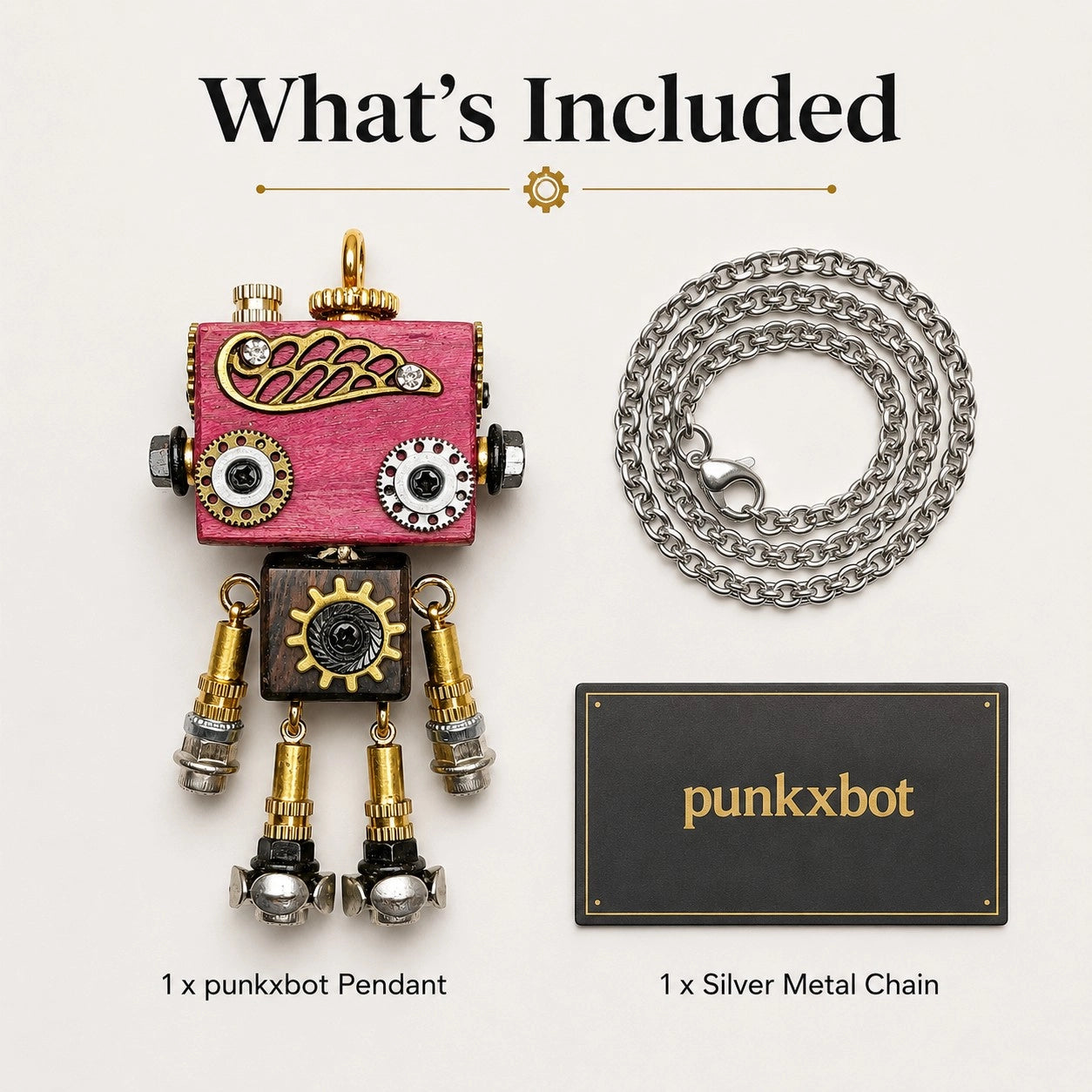Edgy Cyber Robot Necklace