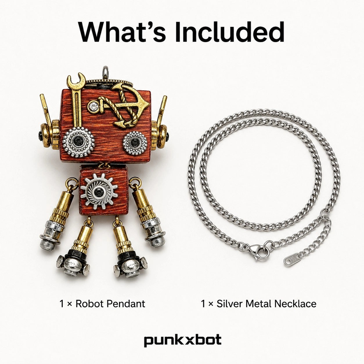 Mechanical Gear Robot Necklace