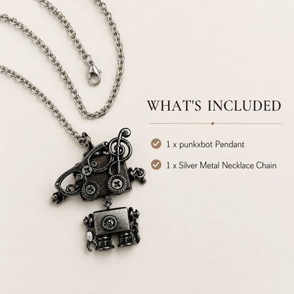 Punk Robot Cog Pendant