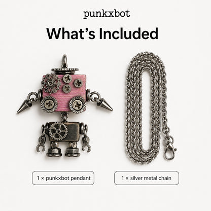 Punk Robot Gear Pendant