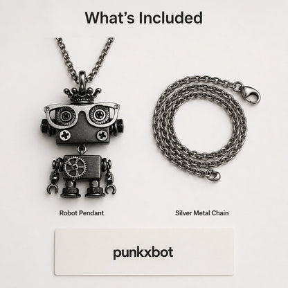 Punk Robot Metal Charm