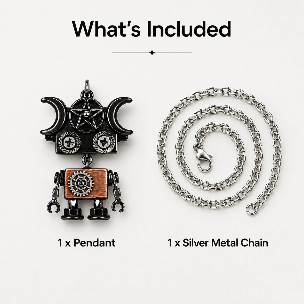 Punk Robot Rivet Charm