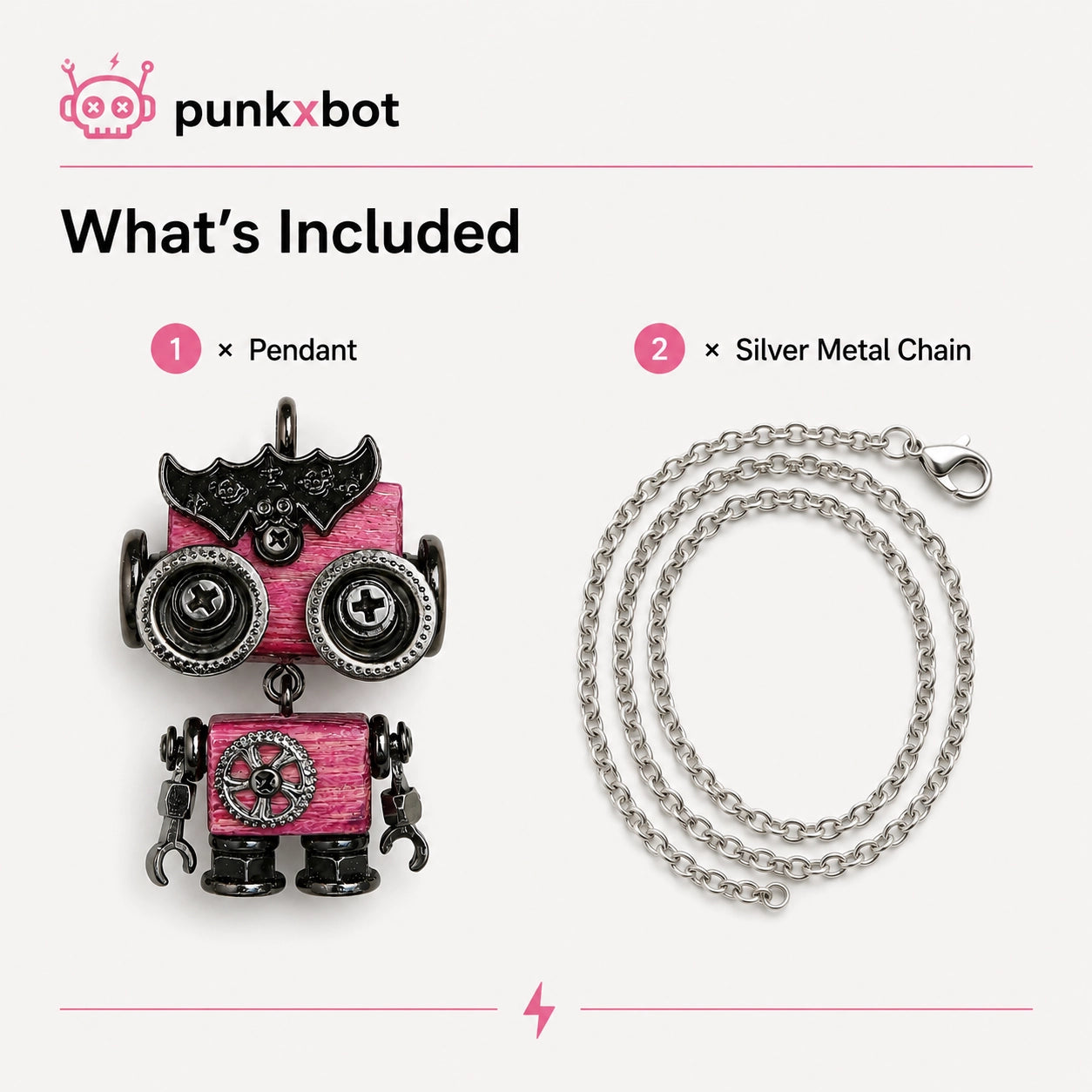 Punk Robot Spike Necklace